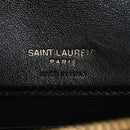Lambskin Matelasse Chevron Monogram Envelope Chain Wallet Black