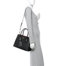 Saffiano Cuir Small Double Bag Black Fuoco