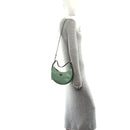 Soft Calfskin Arque Shoulder Bag Acquamarina