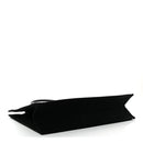 Linen Calfskin Rive Gauche Tote Black