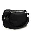 Tessuto Nylon Saffiano Double Buckle Messenger Shoulder Bag Black