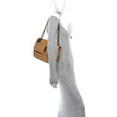 Raffia Calfskin Monogram Medium Niki Chain Satchel Natural