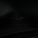 Grain De Poudre Matelasse Chevron Monogram Monochrome Envelope Chain Wallet Black