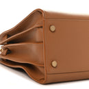 Grained Calfskin Small Sac De Jour Saddle Brown