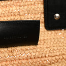 Raffia Calfskin Rive Gauche Tote Naturale Black
