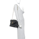 Calfskin Y Quilted Monogram Medium Loulou Chain Satchel Black