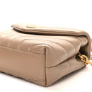 Calfskin Y Quilted Monogram Toy Loulou Crossbody Bag Dusty Grey