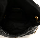 Lambskin Quilted Small Loulou Puffer Monogram Chain Satchel Black