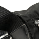 Tessuto Nylon Saffiano Double Buckle Messenger Shoulder Bag Black