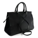 Grained Calfskin Medium Rive Gauche Cabas Black