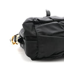 Tessuto Nylon Gaufre Shopping Satchel Black