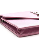 Metallic Calfskin Monogram Envelope Chain Wallet New Azalea