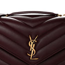 Lambskin Chevron Quilted Medium LouLou Rouge Cabernet