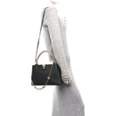 Taurillon Flower Chain Capucines MM  Black Galet Gray Pearly Cream
