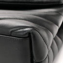 Calfskin Y Quilted Monogram Small Loulou Chain Satchel Black
