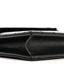 Grain De Poudre Matelasse Chevron Monogram Envelope Chain Wallet Black