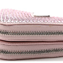 Satin Crystal Mini Triangle Crossbody Pouch Alabastro