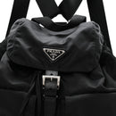 Re-Nylon Vela Saffiano Medium Backpack Black