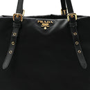 Tessuto Nylon Saffiano Tote Black