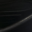 Sheepskin Matelasse Chevron Monogram Medium College Bag Black
