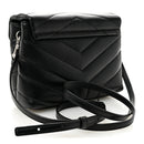 Calfskin Y Quilted Monogram Toy Loulou Crossbody Bag Black