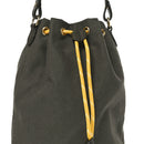 Canvas Gabardine Bucket Bag Oliva Giallo