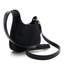 Satin Crystal Embellished La Medusa Mini Hobo Bag Black Multicolor