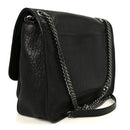 Grained Lambskin Monogram Large Niki Chain Satchel Black