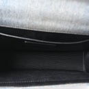 Denim Mixed Matelasse Triquilt Medium Monogram Envelope Satchel Blue