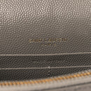 Grain De Poudre Matelasse Chevron Monogram Envelope Chain Wallet Fog