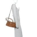 Suede Triangle Medium Bonnie Shoulder Bag Cacao