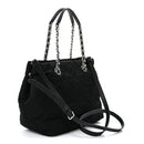 Nylon Tessuto Impuntu Quilted Tote Black