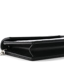 Grain De Poudre Matelasse Chevron Monogram Envelope Chain Wallet Black