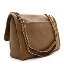 Grained Lambskin Monogram Large Niki Chain Satchel Dark Cork