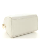 Grained Calfskin Palazzo Bowler White