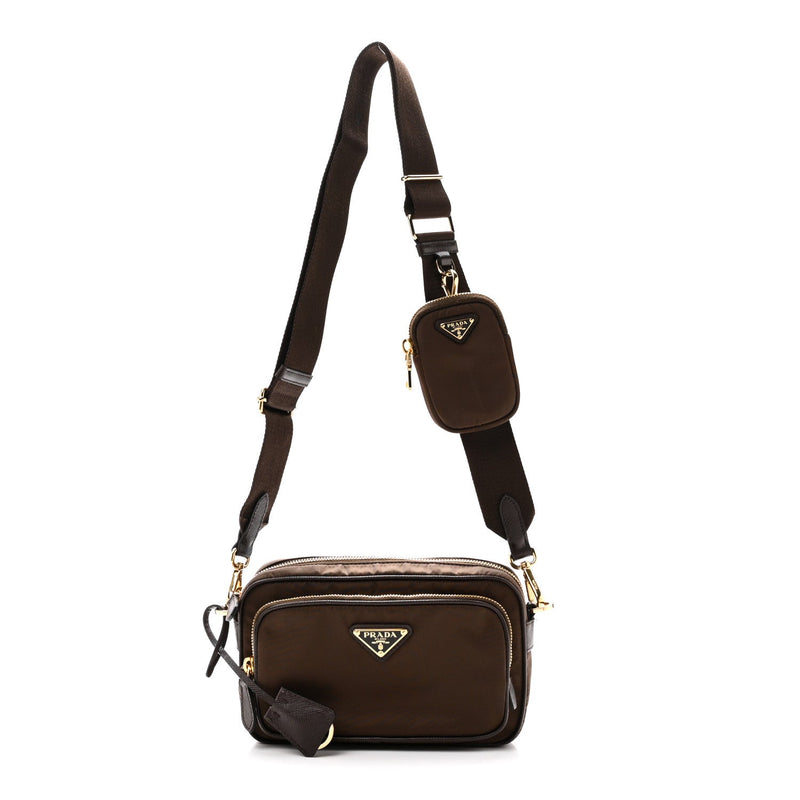 Re-Nylon Saffiano Mini Shoulder Bag Sienna