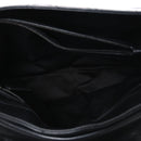 Calfskin Y Quilted Monogram Monochrome Large Loulou Chain Satchel Black