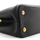 Taurillon Capucines MM Black Fuchsia