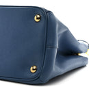 Saffiano Small Galleria Double Zip Tote Cobalto
