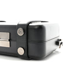 Matte Aluminum Personal Cross-Body Bag Black