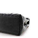 Calfskin Y Quilted Monogram Medium Loulou Chain Satchel Black