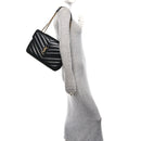 Lambskin Chevron Quilted Large Loulou Black