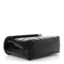 Calfskin Y Quilted Monogram Monochrome Toy Loulou Crossbody Bag Black
