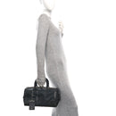 Nylon Saffiano Top Handle Bag Black