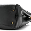 Saffiano Lux Extra Large Galleria Double Zip Tote Black