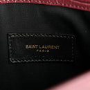 Calfskin Crocodile Embossed Uptown Monogram Clutch Rouge Legion