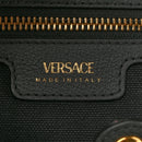 Canvas Calfskin La Medusa Small Tote Black