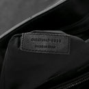 Calfskin Y Quilted Monogram Monochrome Large Loulou Chain Satchel Black