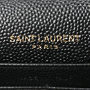 Grain De Poudre Matelasse Chevron Monogram Envelope Chain Wallet Black