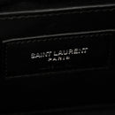 Sheepskin Matelasse Chevron Monogram Monochrome Large College Satchel Black